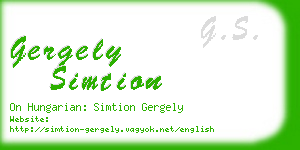 gergely simtion business card